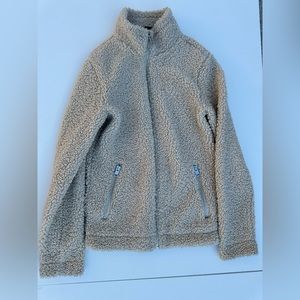 Comfy shearling zip up jacket